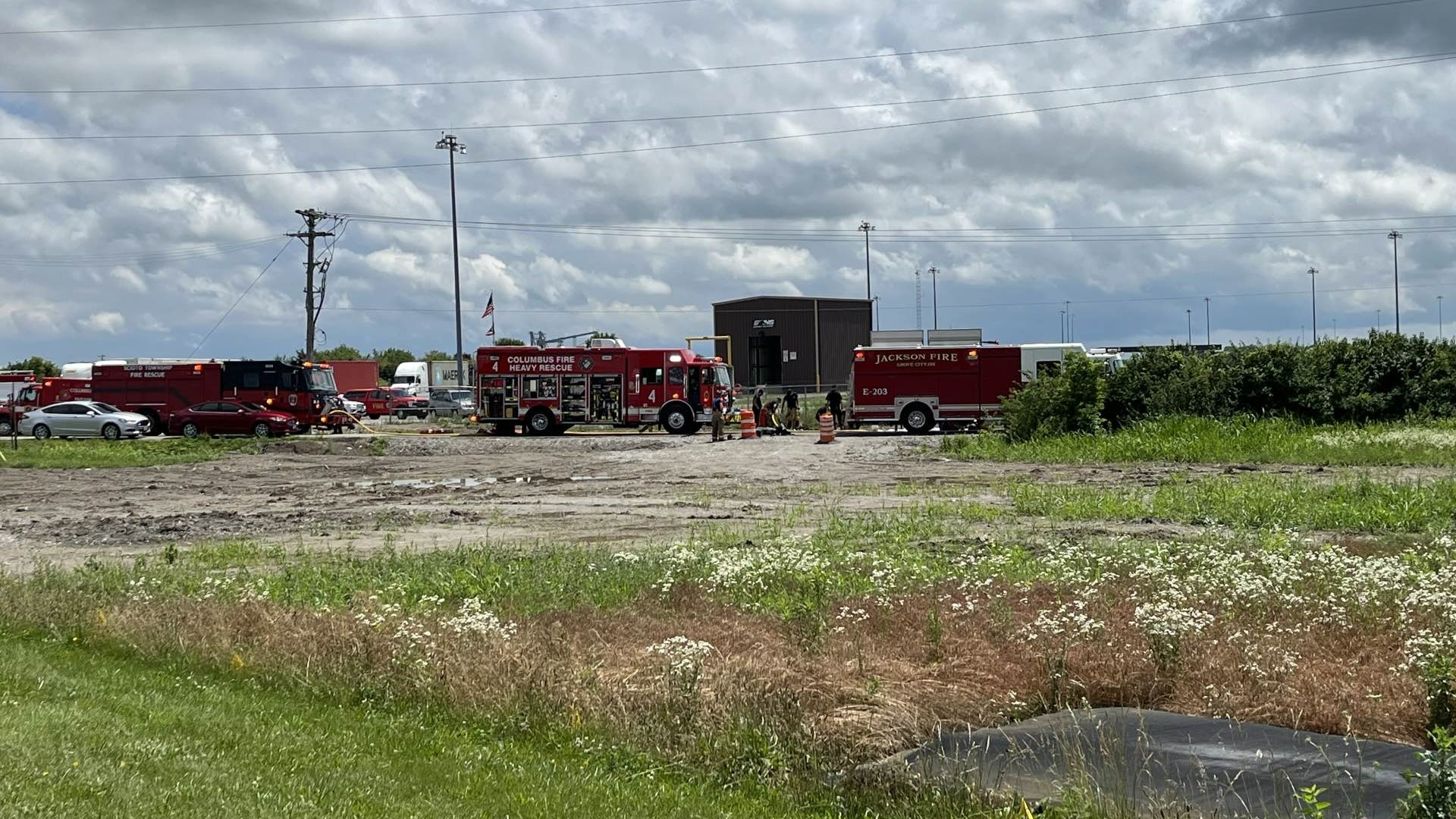 The Harrison Township Fire Department says the man was working in a manhole on Thoroughbred Drive around 12:30 p.m.