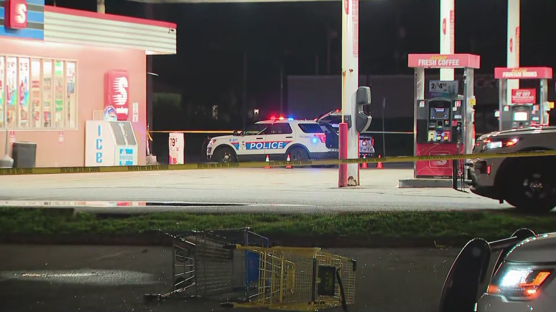 One person was injured in a shooting at a Speedway gas station Tuesday evening on East Livingston Avenue.