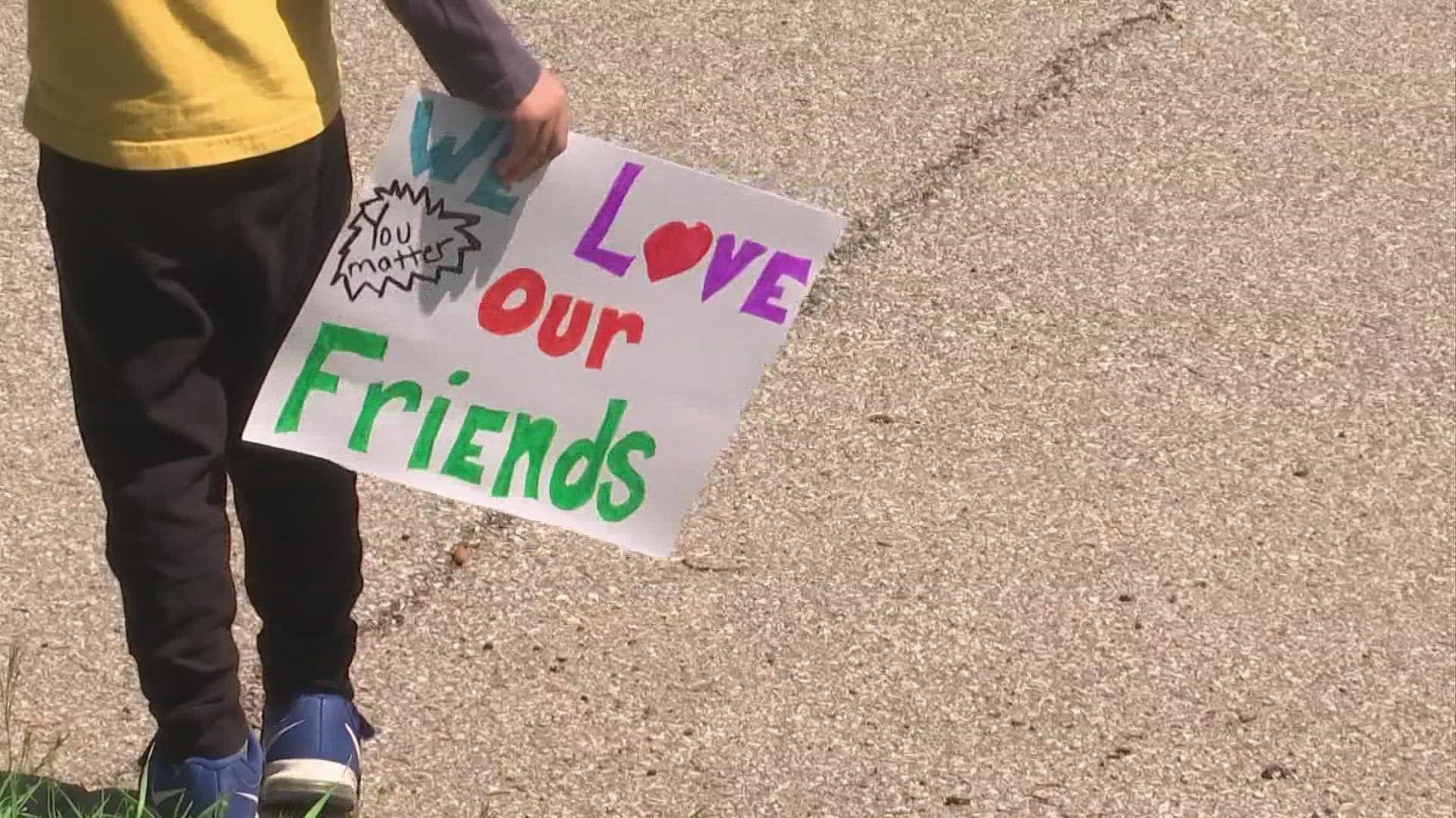 Hundreds of students walked out of Hilliard Darby High School demonstrating their support for the LGBTQ community.