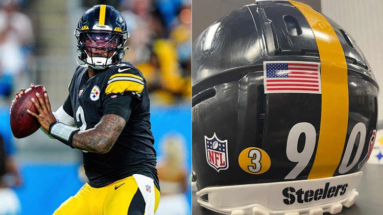 3 on steelers helmet