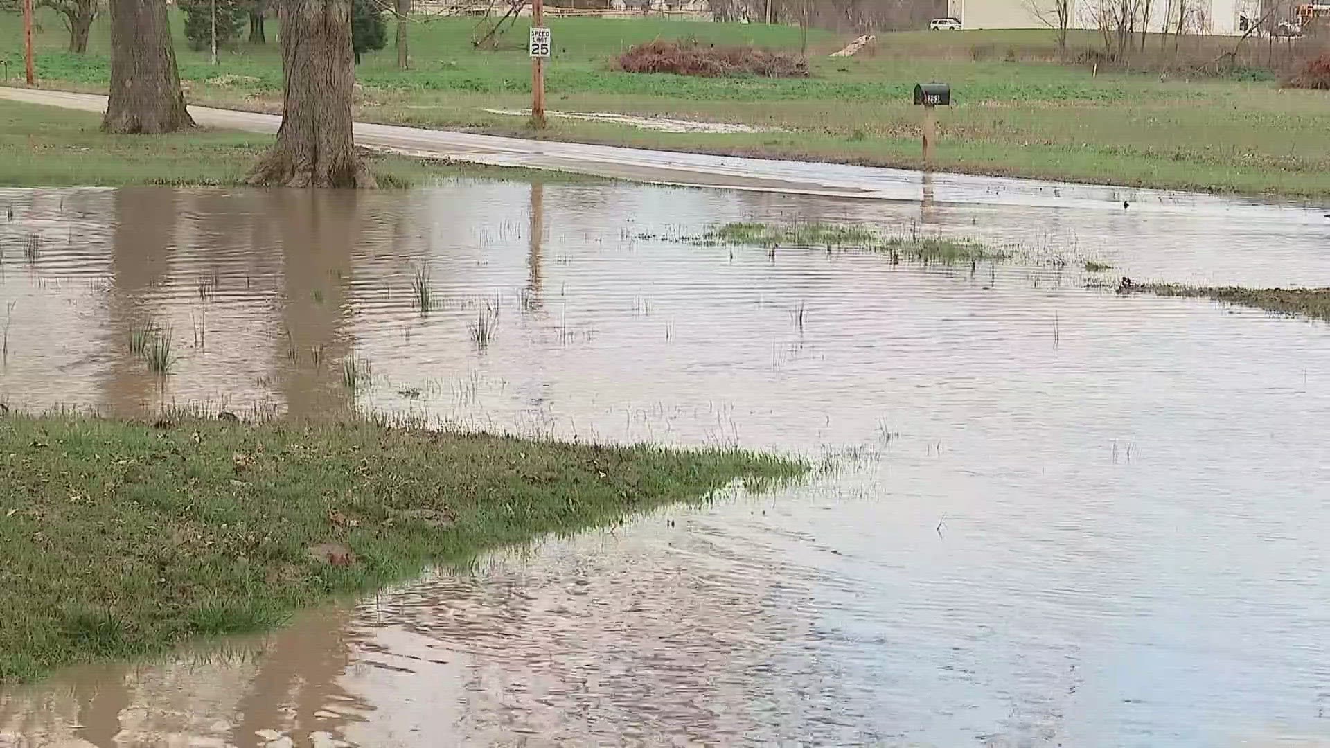 Communities around the state saw water levels rise, causing flooding on roadways and near homes.