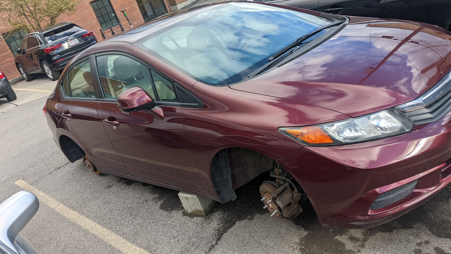 Tires and rims have become a hot commodity. Thieves are stripping them under the darkness of night from parked vehicles leaving owners deflated.