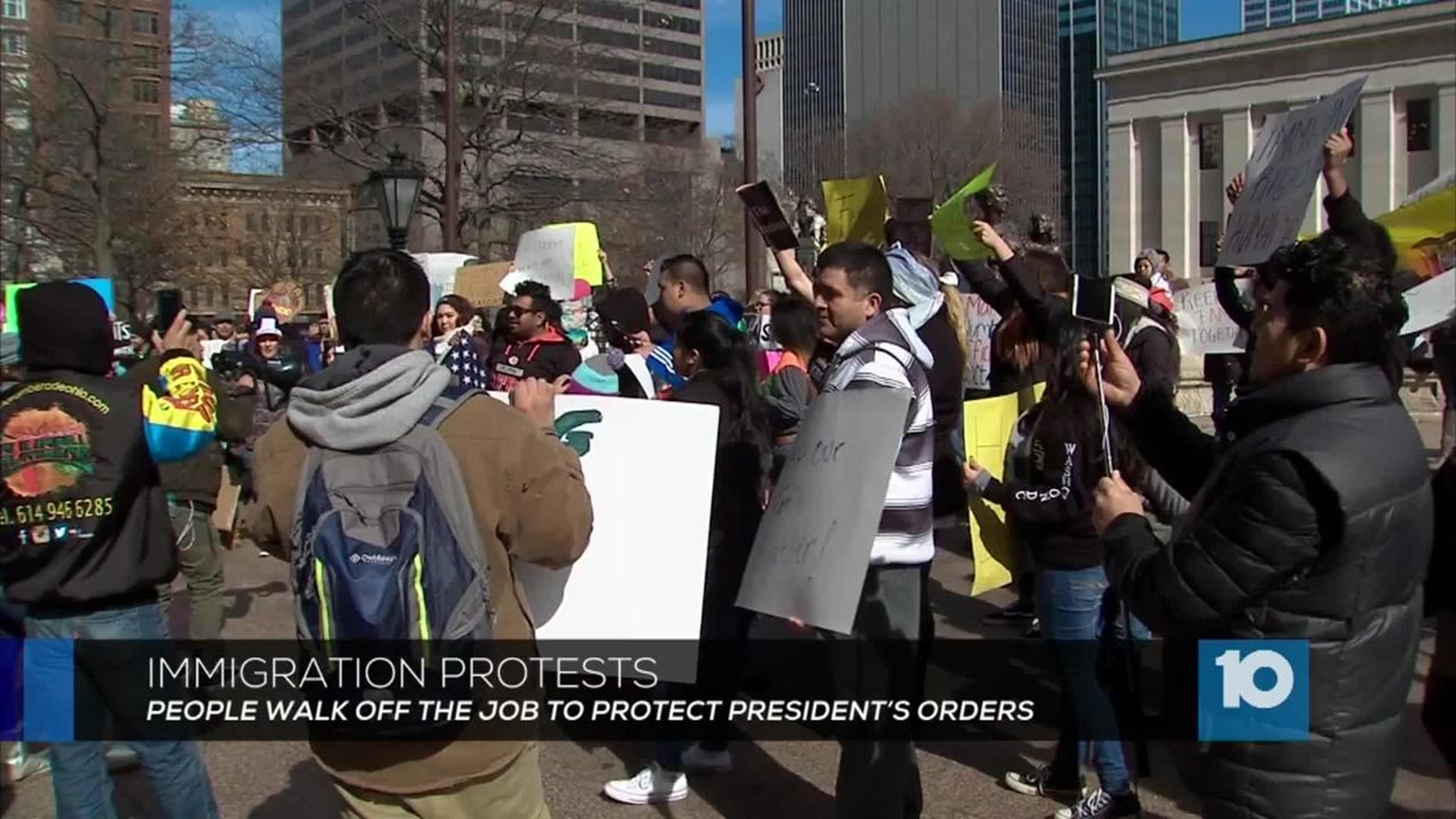 Dozens Of Businesses Close Hundreds Gather For “day Without Immigrants” Protest