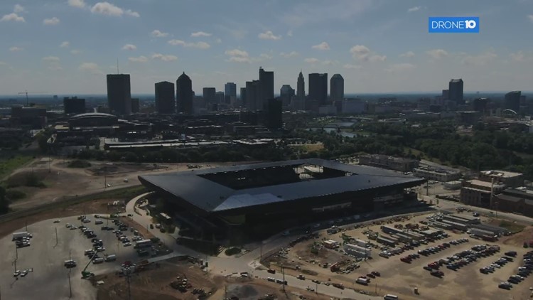 Drone video of Columbus Crew's new stadium, Lower.com Field