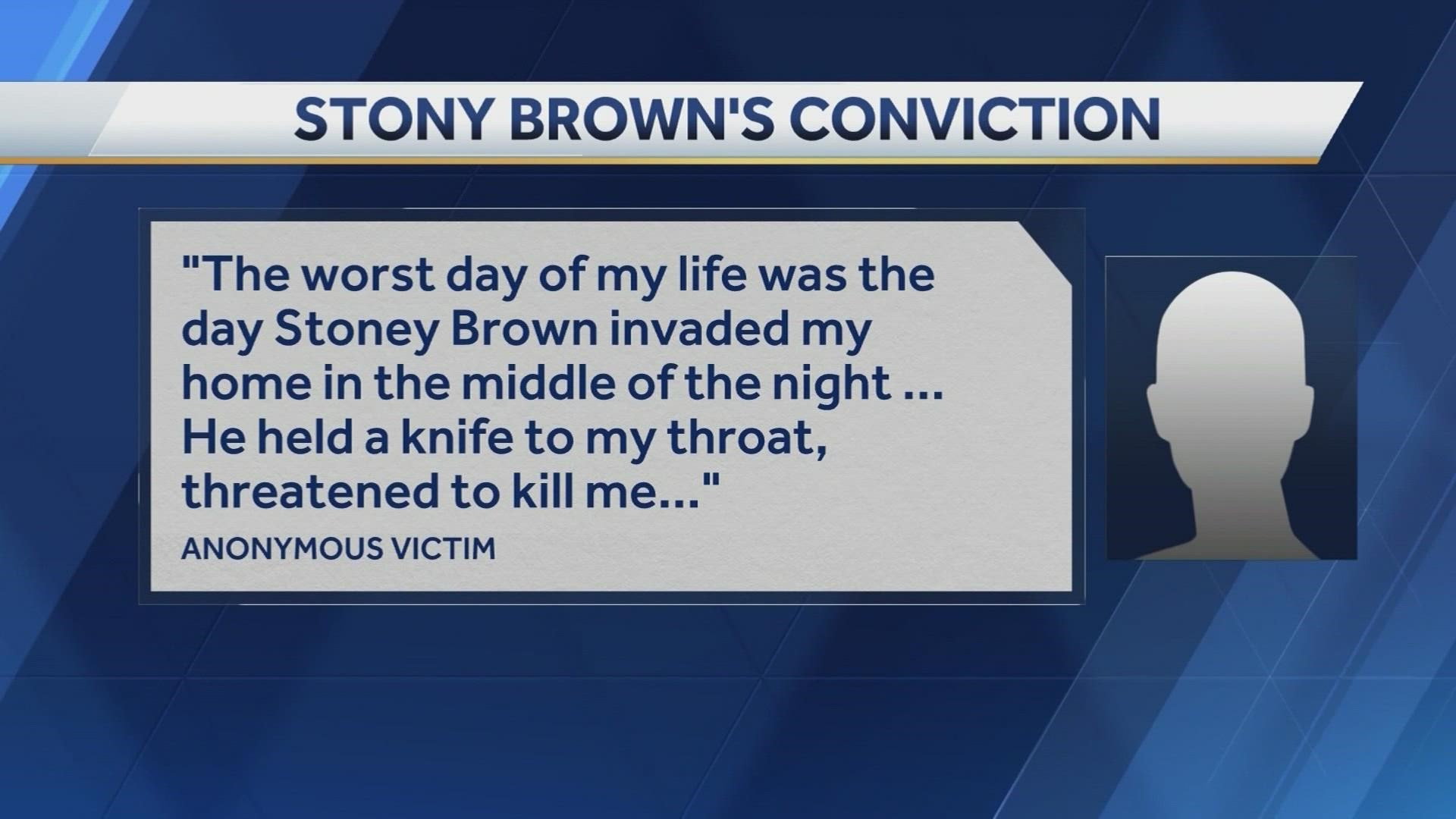 Stoney Brown pleaded guilty to four counts of rape. In exchange, 15 other felonies were dismissed.
