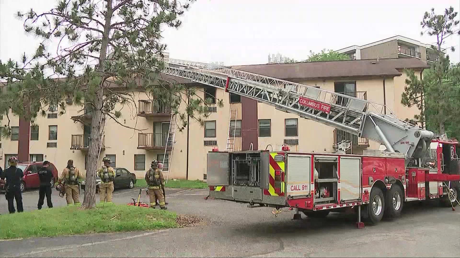 Battalion Chief Jeff Geitter said the fire started in a unit on the third floor. The smoke then spread through the hallway and other units on the same floor.