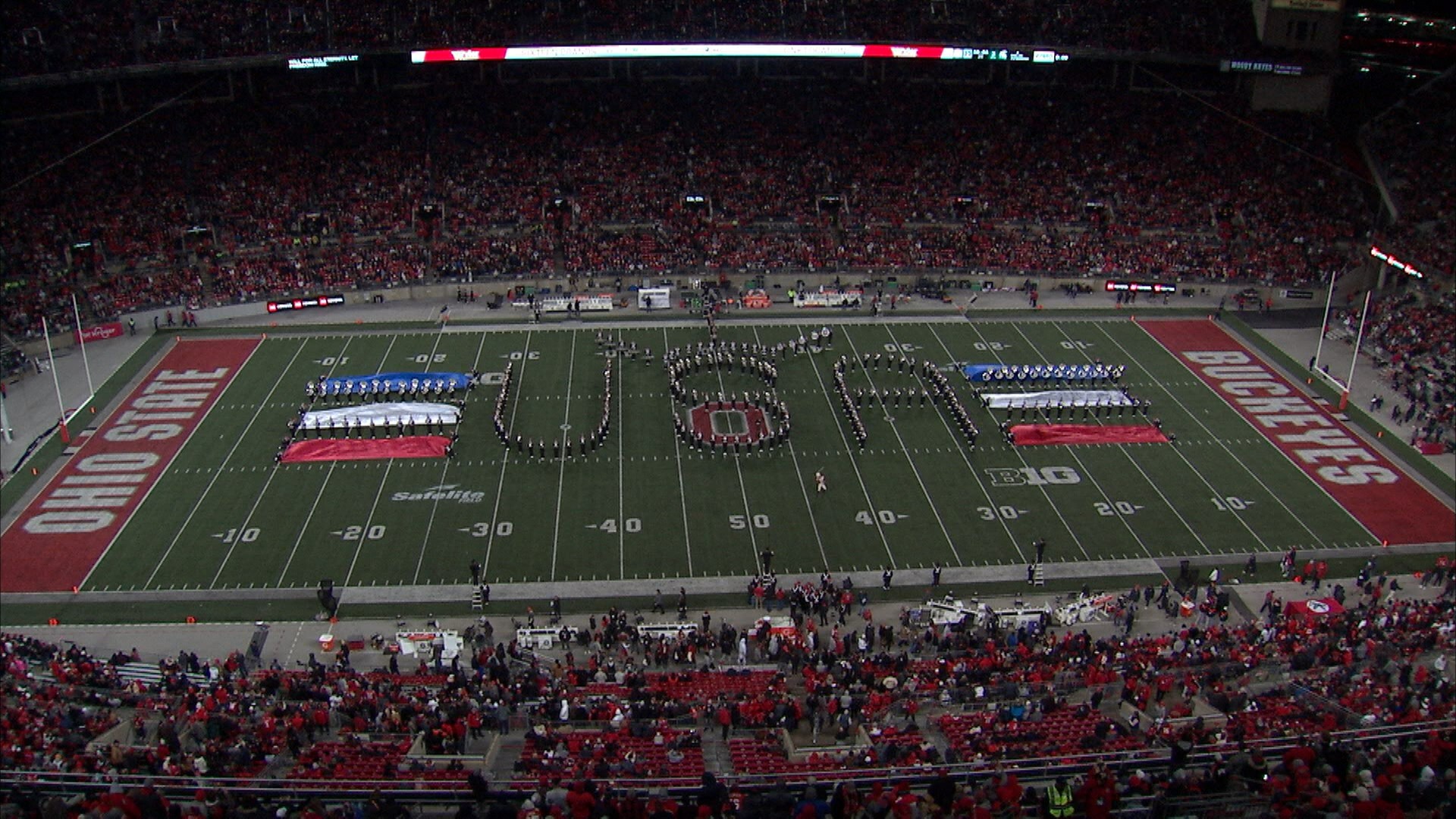 On this Veterans Day, the Ohio State Marching Band honored the men and women who have served in the military with their halftime performance against Michigan State.