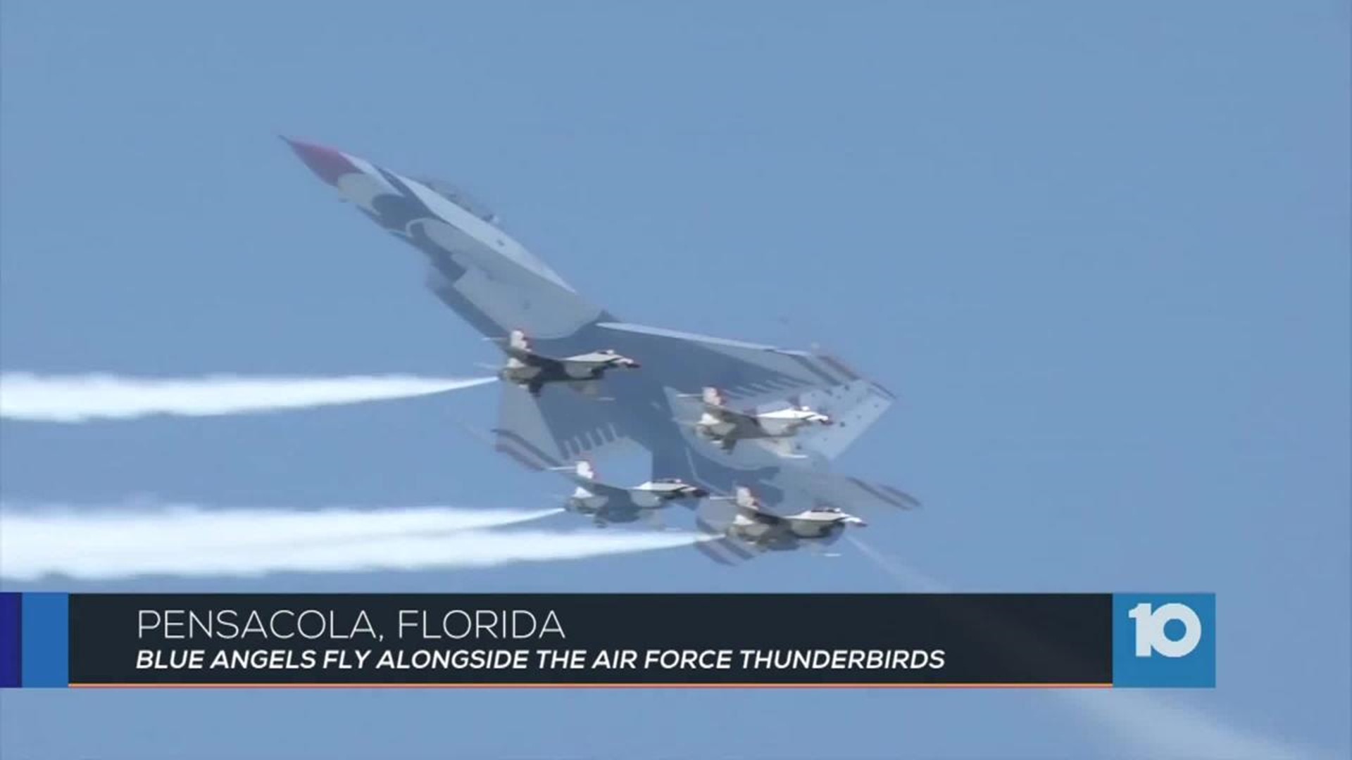 Blue Angels and Thunderbirds fly 