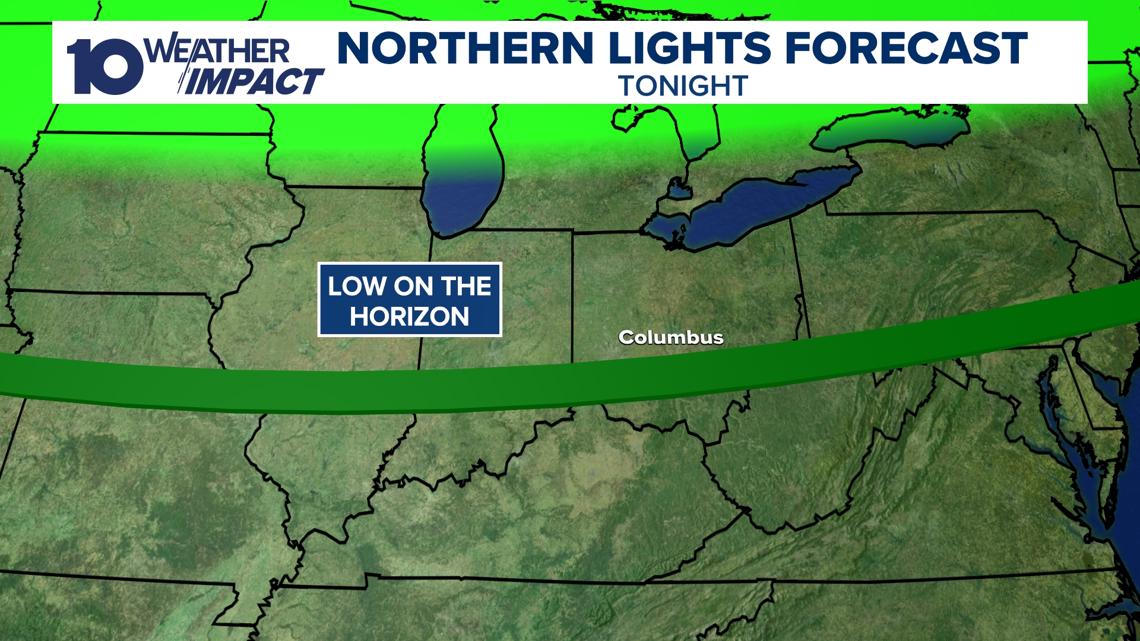 Northern lights could be on display across central Ohio on Monday night