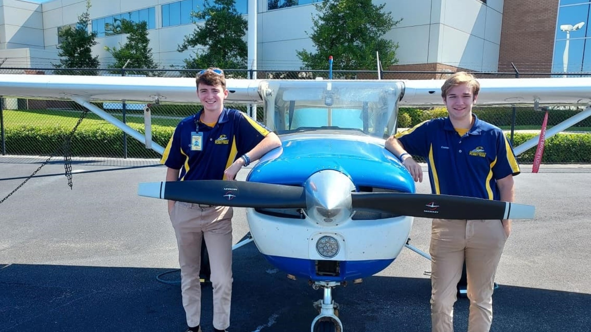 Connor Cvetan and his classmate, Chris Shields, helped coordinate with the U.S. Navy and Coast Guard to help save the 81-year-old pilot.