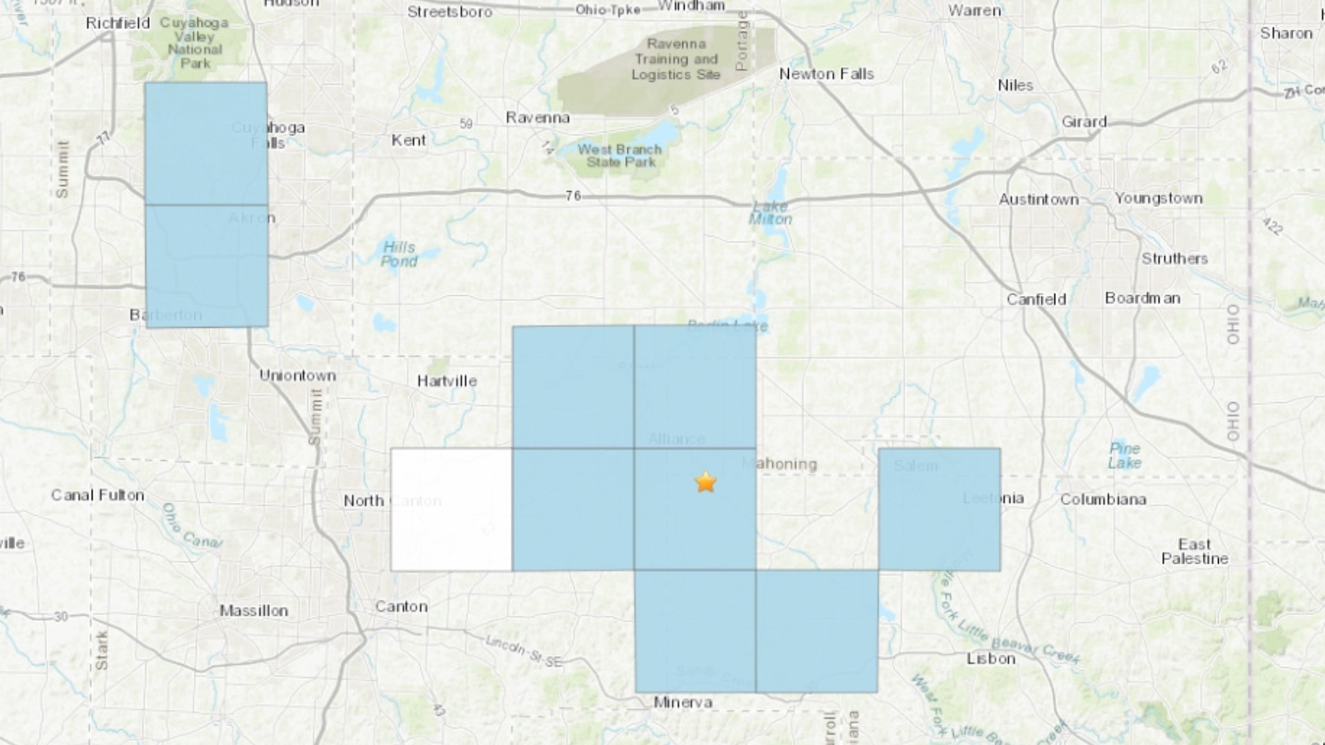 The earthquake happened in Mahoning County at 4:42 a.m. and community members reported feeling weak shakes in other nearby counties.