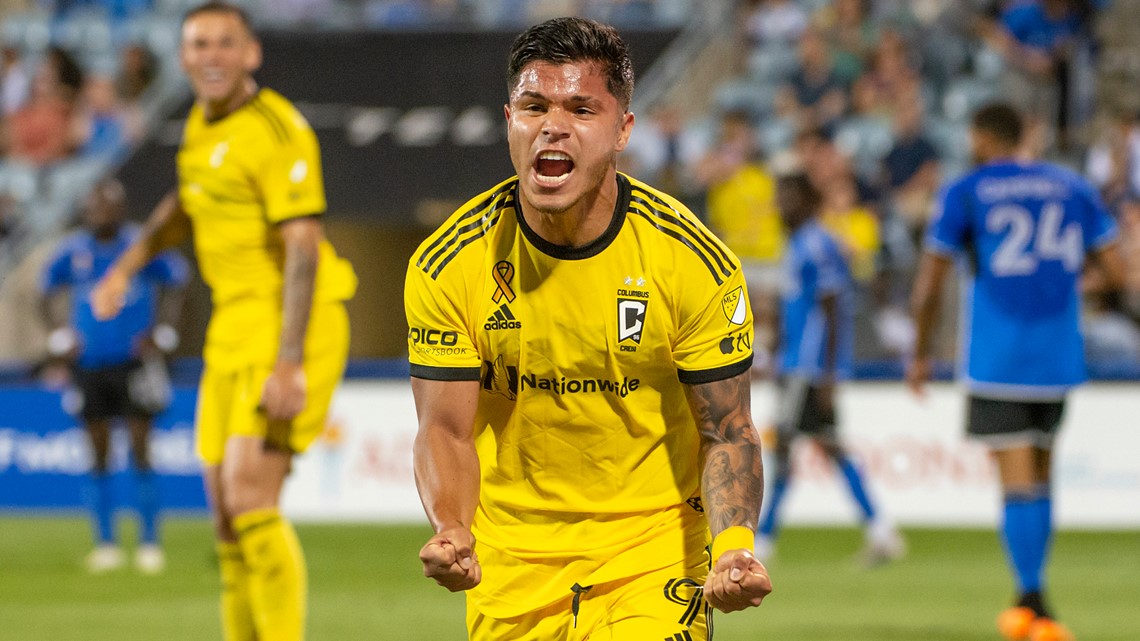 Cucho Hernandez scores goal for Columbus Crew vs. FC Cincinnati