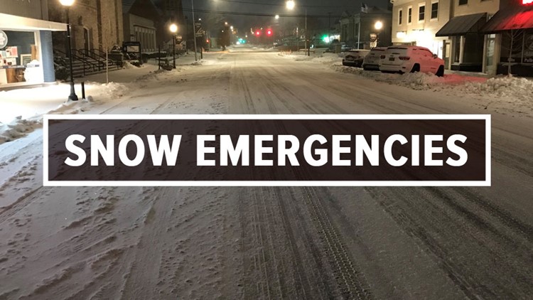 List of current snow emergencies