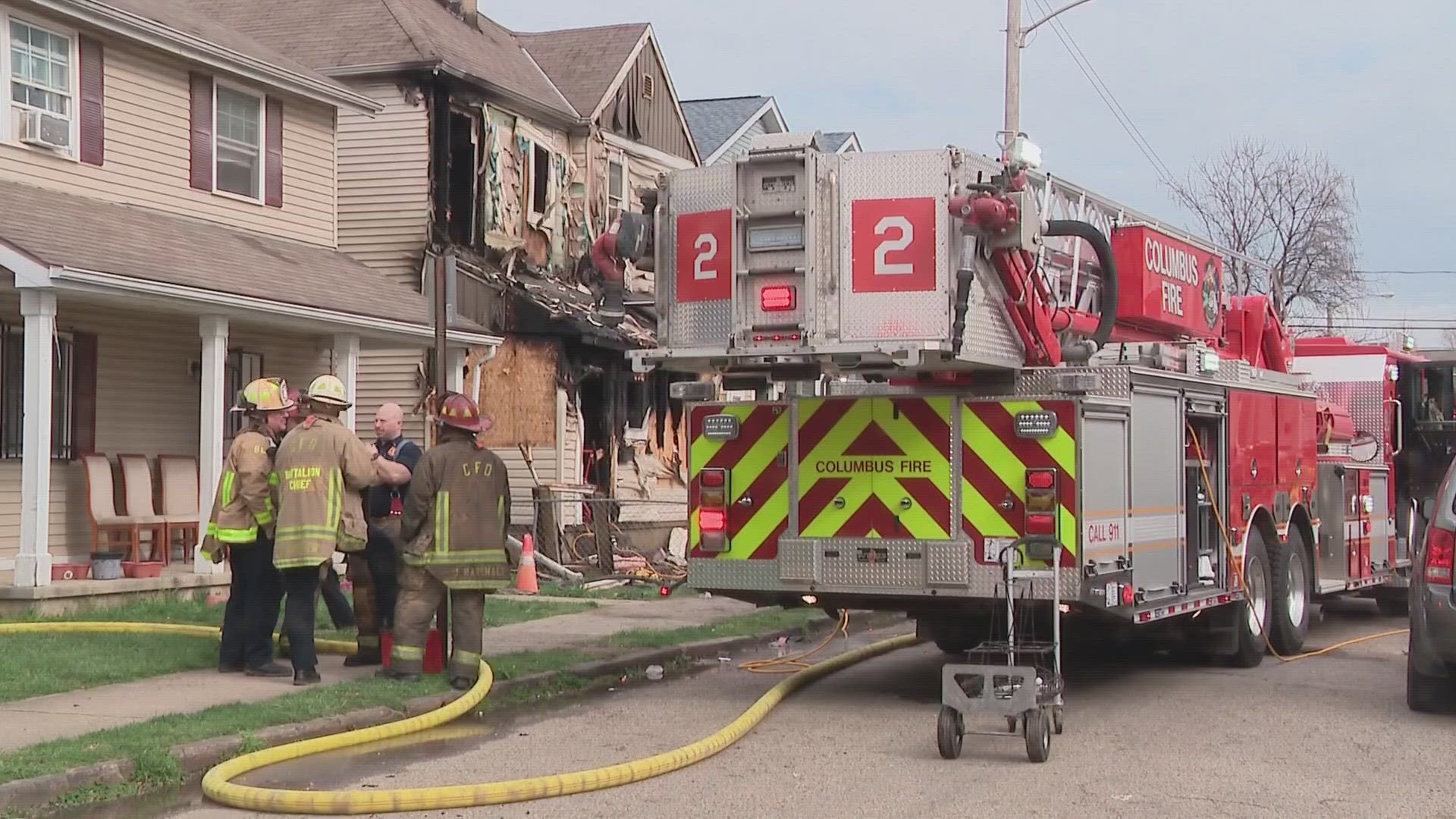 The structure was a double home and both units suffered fire damage.