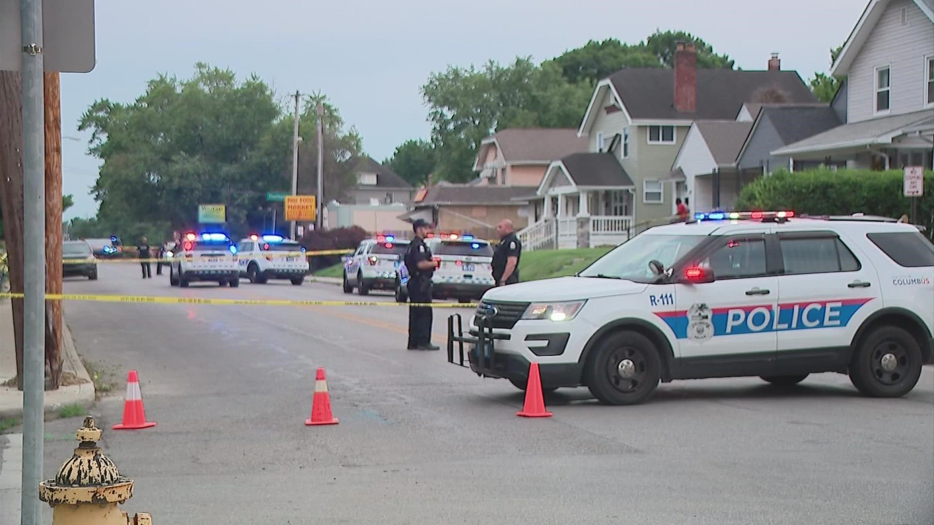Columbus police said the shooting happened around 7:40 p.m. at the intersection of Lockbourne Road and Thurman Avenue.