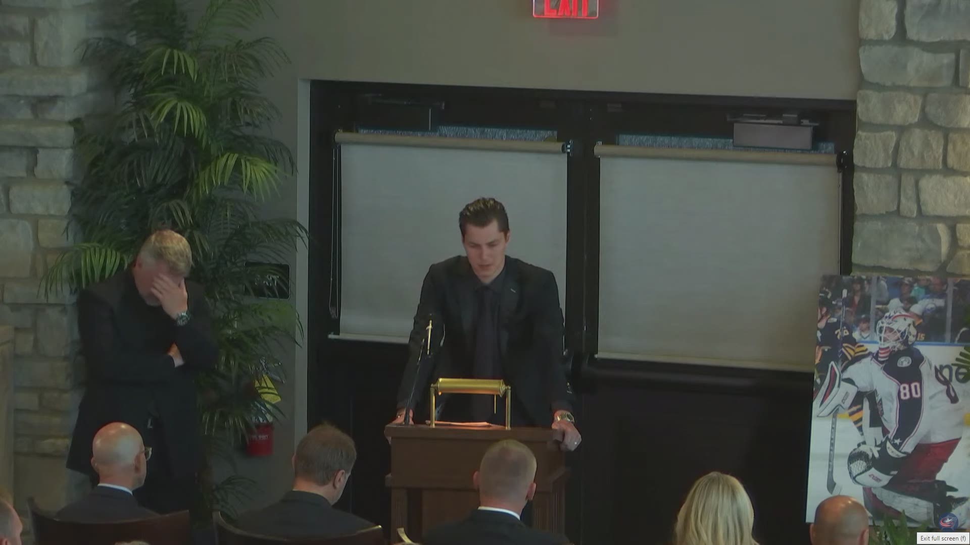 CBJ goalie Elvis Merzlikins says Matiss Kivlenieks saved him, pregnant wife