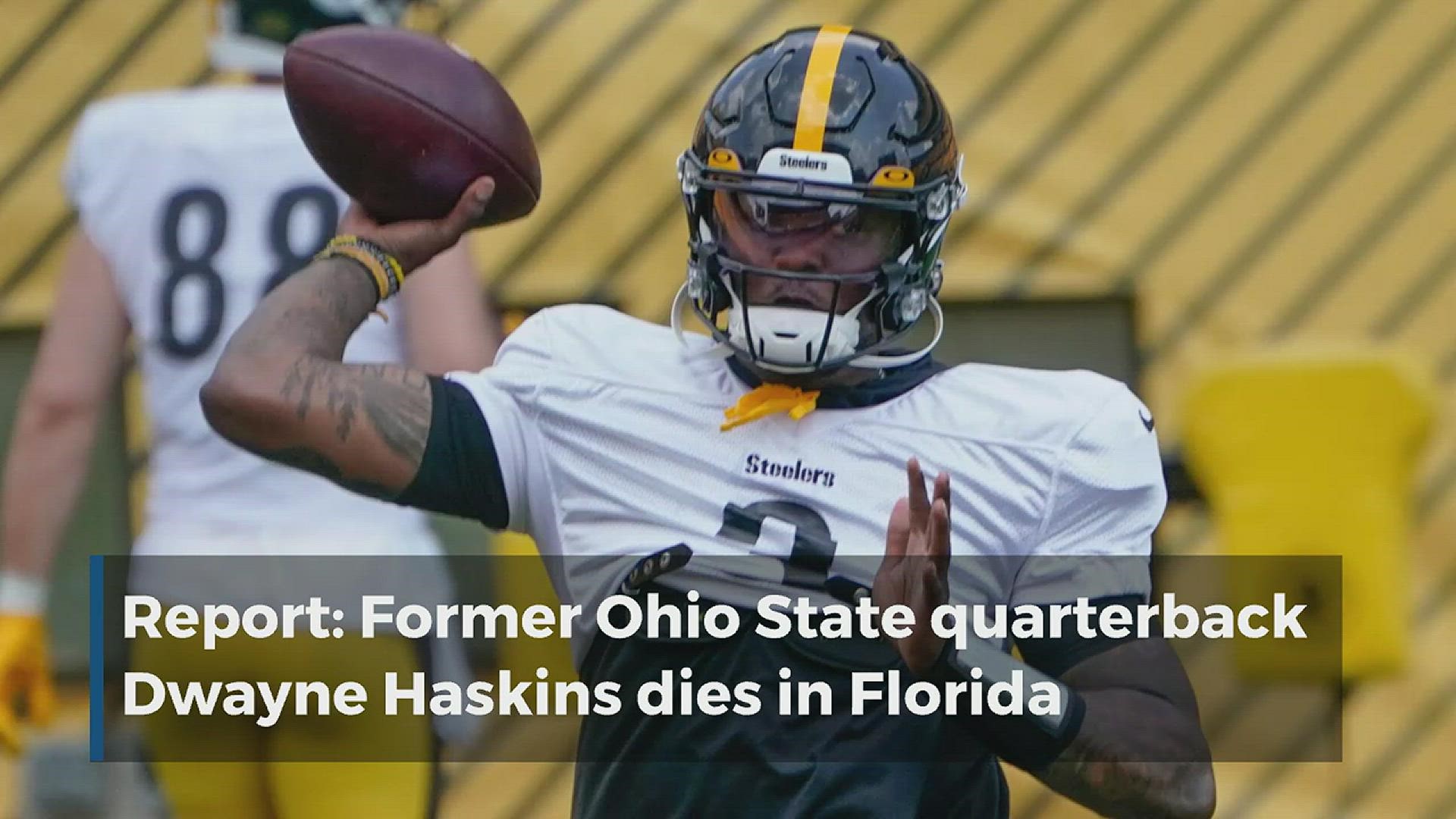 ESPN reports that Haskins was hit by a car while training in south Florida.