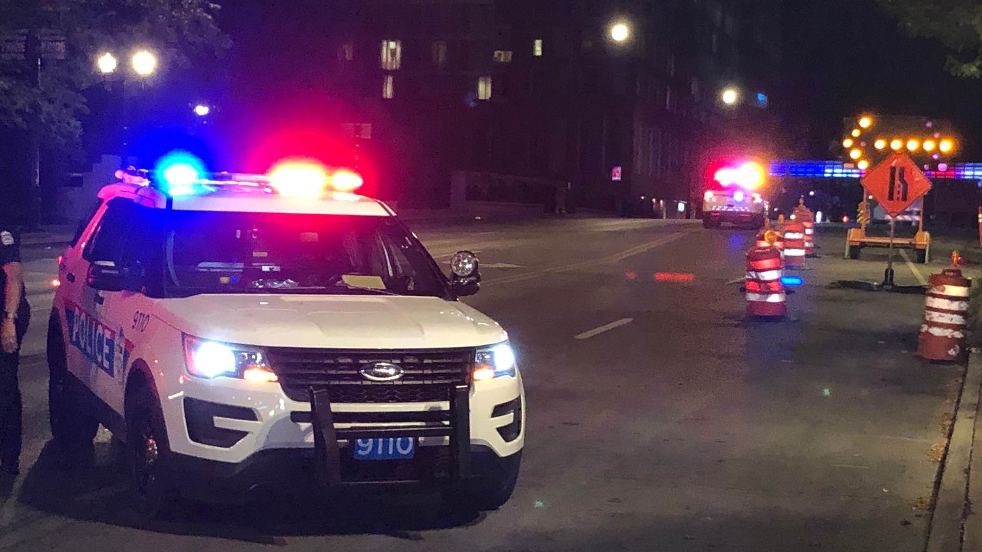 Columbus police said the person was hit near Nationwide Boulevard and North High Street around 10:10 p.m.