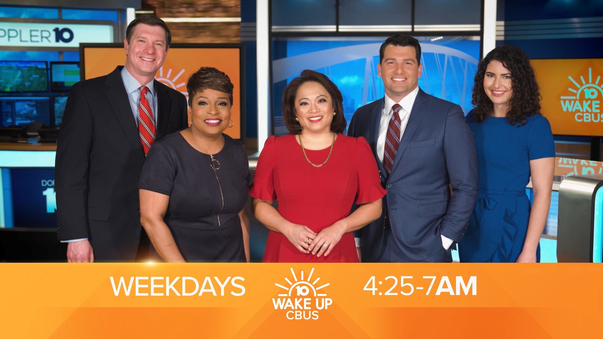 Join Angela An, Tracy Townsend, Clay Gordon, Jeff Booth and Gabriela Garcia weekdays starting at 4:25 a.m. on 10TV.