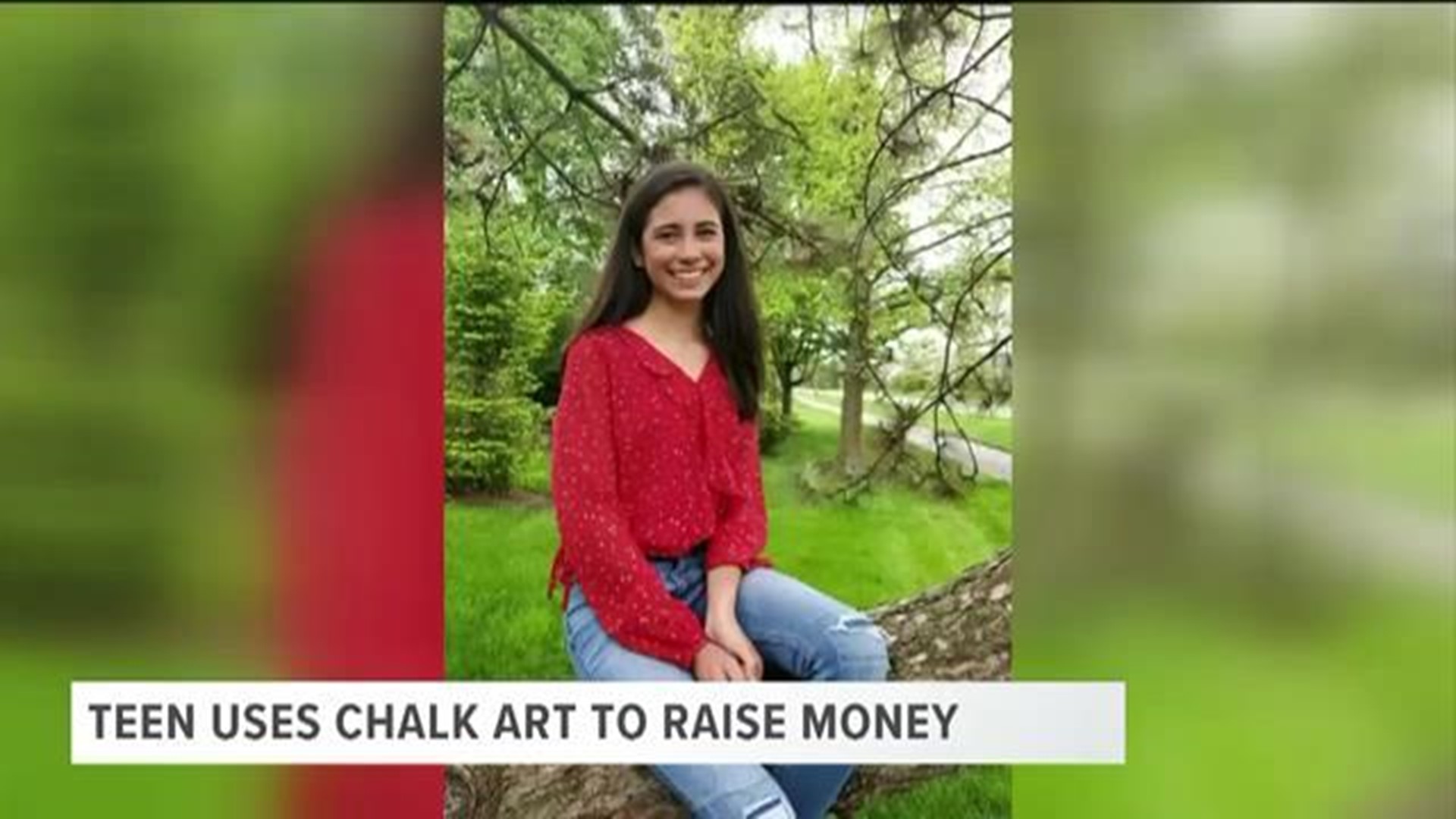 Teen uses chalk art to raise money