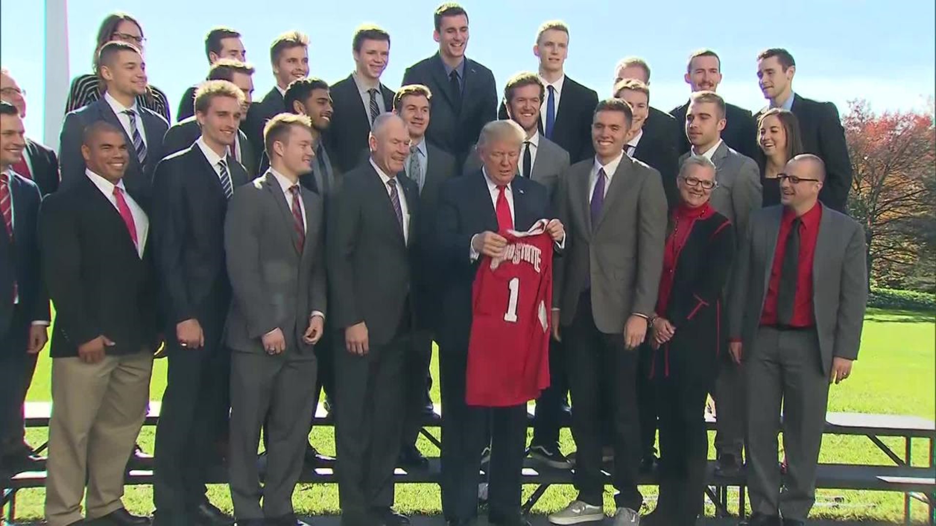 Donald Trump welcomes NCAA champion Clemson football team to White House