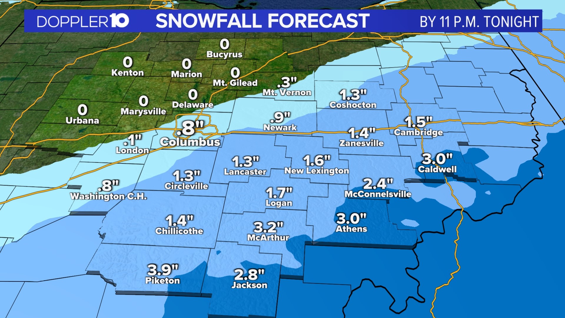 Snow arrives Thursday afternoon in central Ohio | 10tv.com