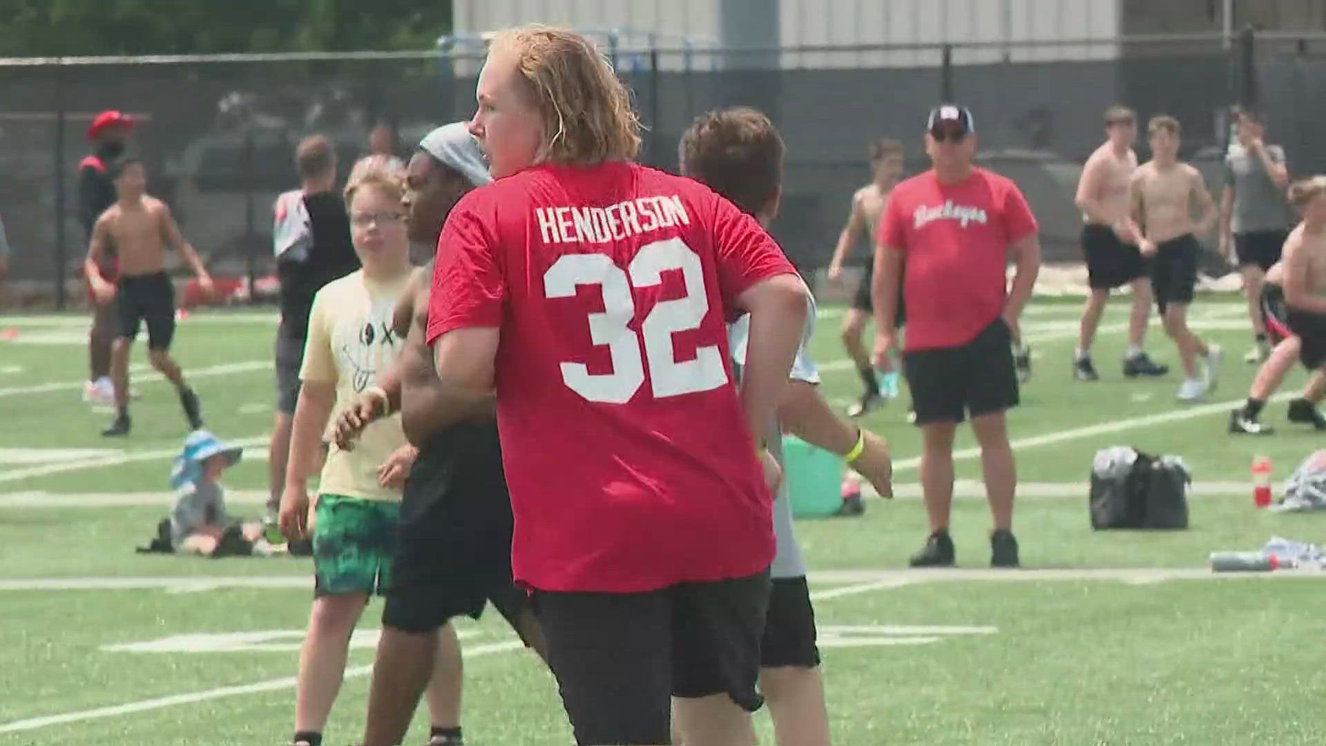 Kids in 5th-8th grade got the chance to show their football skills at the camp.