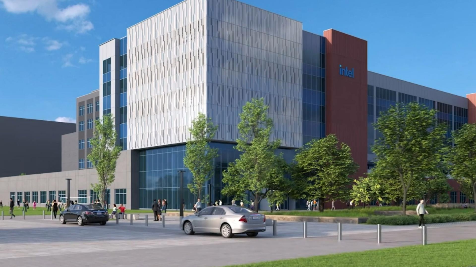 This is a new look at the renderings for Intel's New Albany campus as construction is expected to be completed in 2026.