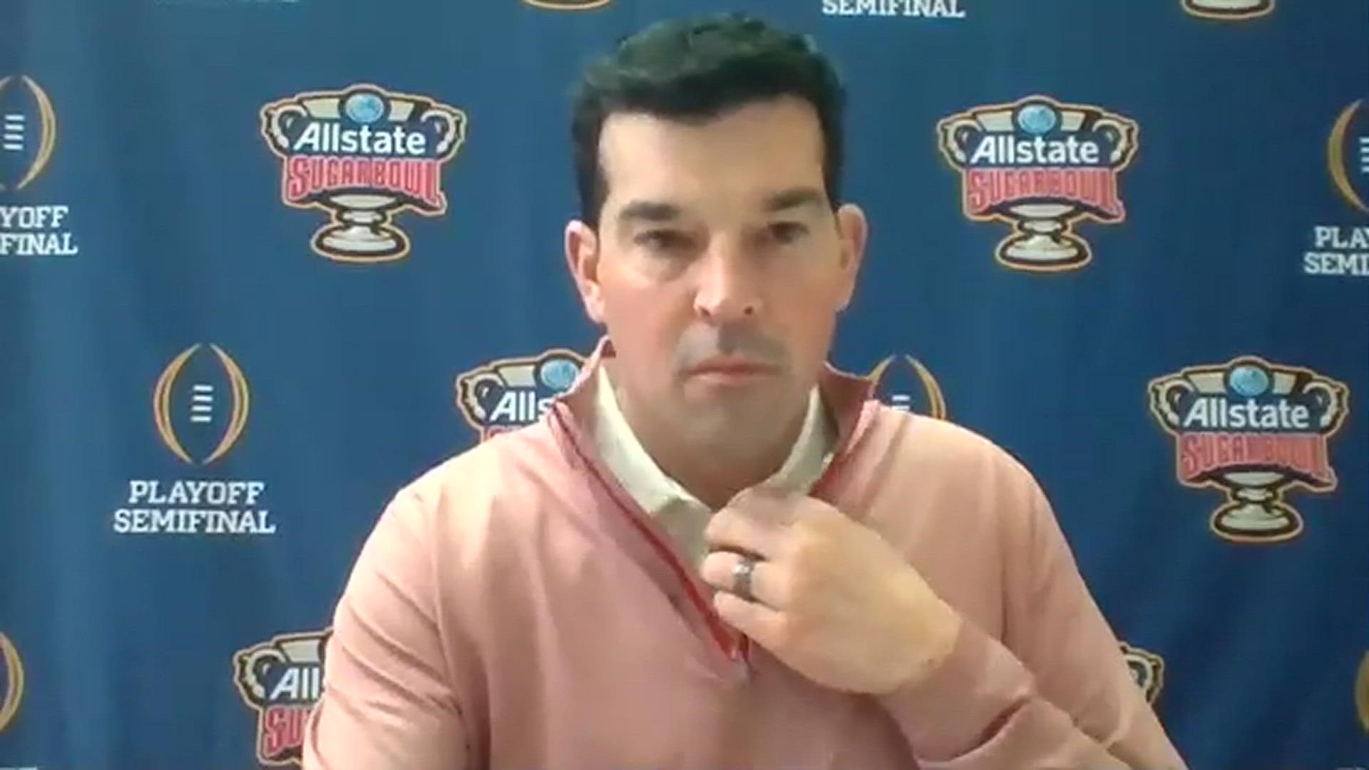 Head coach Ryan Day discusses Ohio State's upcoming matchup against Clemson in the Sugar Bowl.