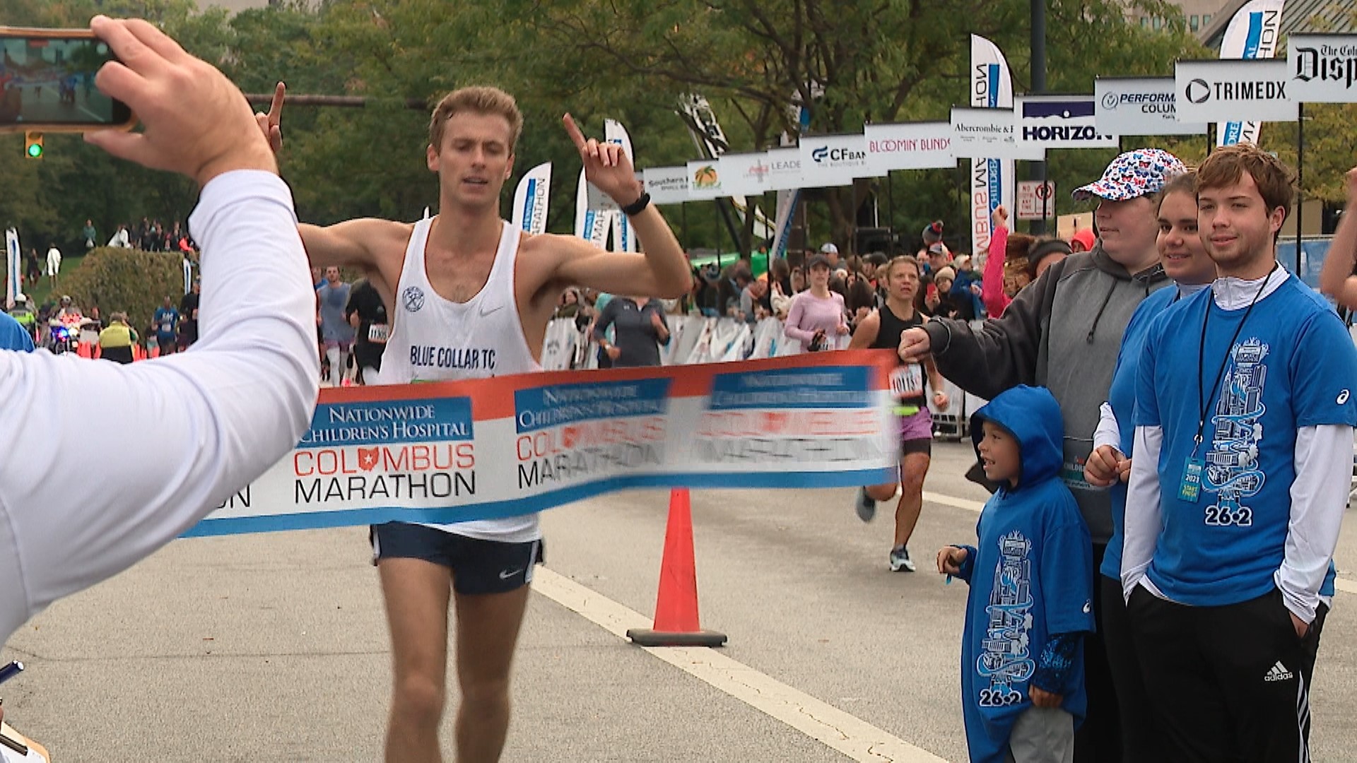 Zach Kreft, of Sunbury, ended the marathon first with a time of 2:18:07, narrowly missing the U.S. Olympic Trial Qualifying standard.