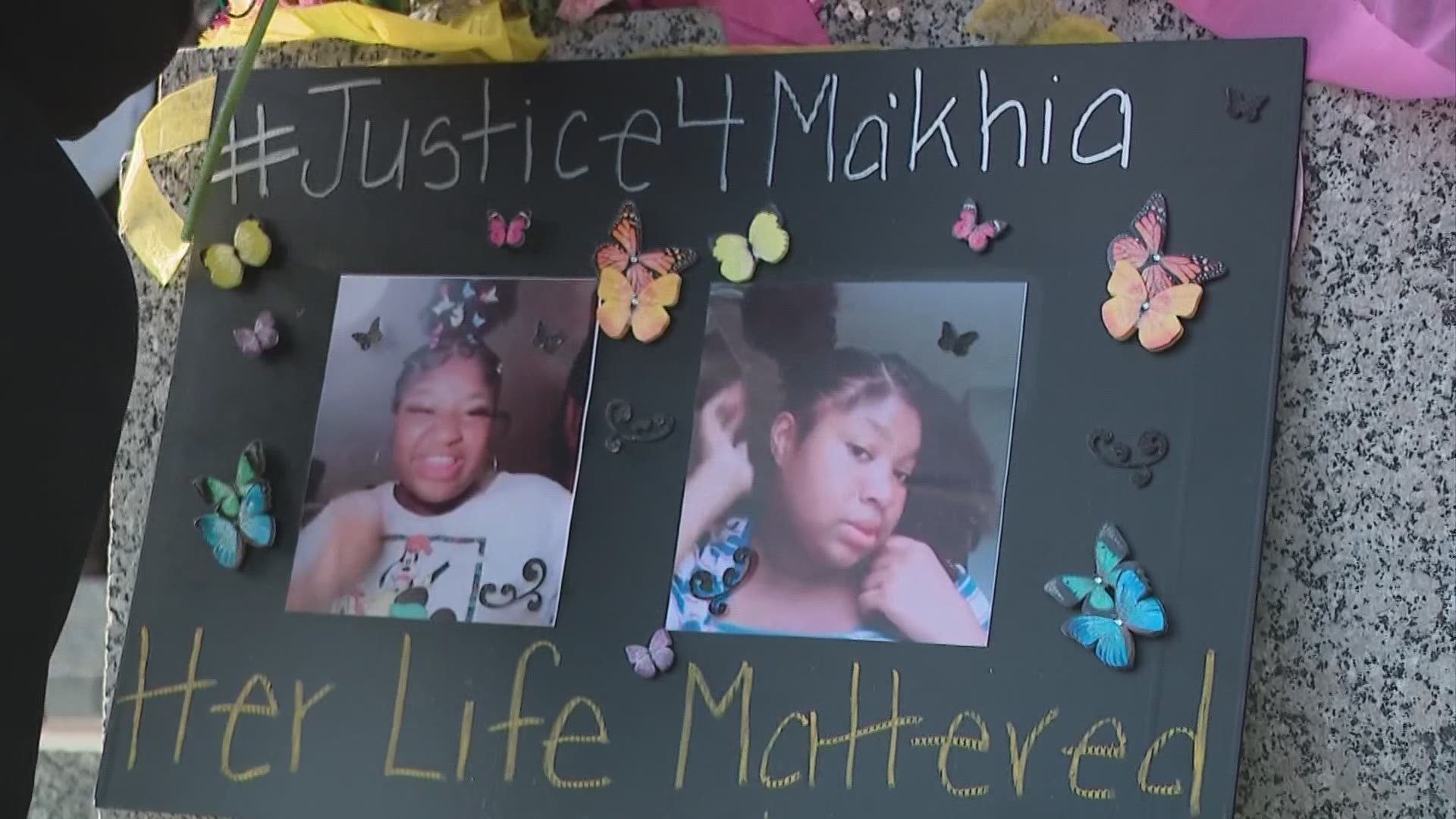 A group was at Columbus City Hall Friday night for a memorial gathering for Ma'Khia Bryant.