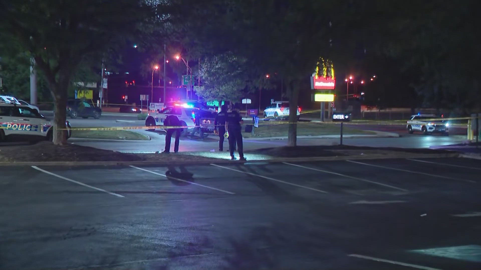 One person was injured in a shooting Saturday night at a McDonald's in west Columbus, according to a public safety dispatcher.
