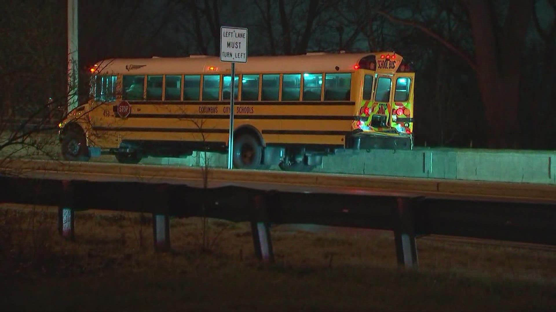 A Columbus City Schools bus was involved in a crash in north Columbus early Wednesday morning.