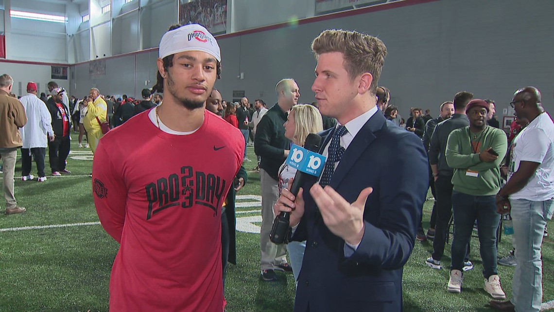 Wideout Jaxon Smith-Njigba discusses performance at Ohio State's Pro Day