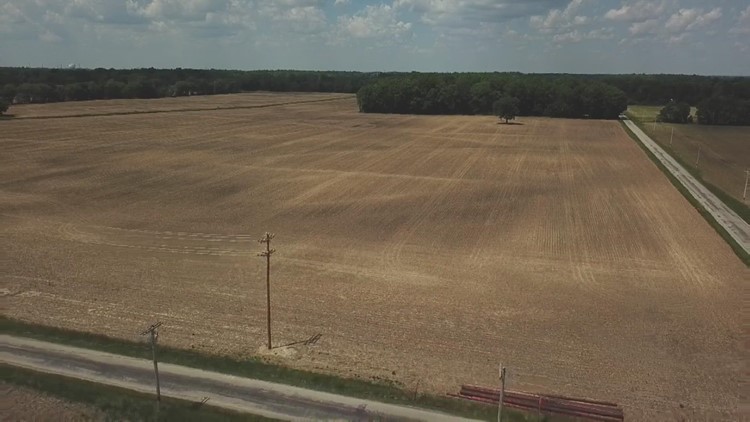 Drone video of location where Intel will build new chip facilities in Licking County