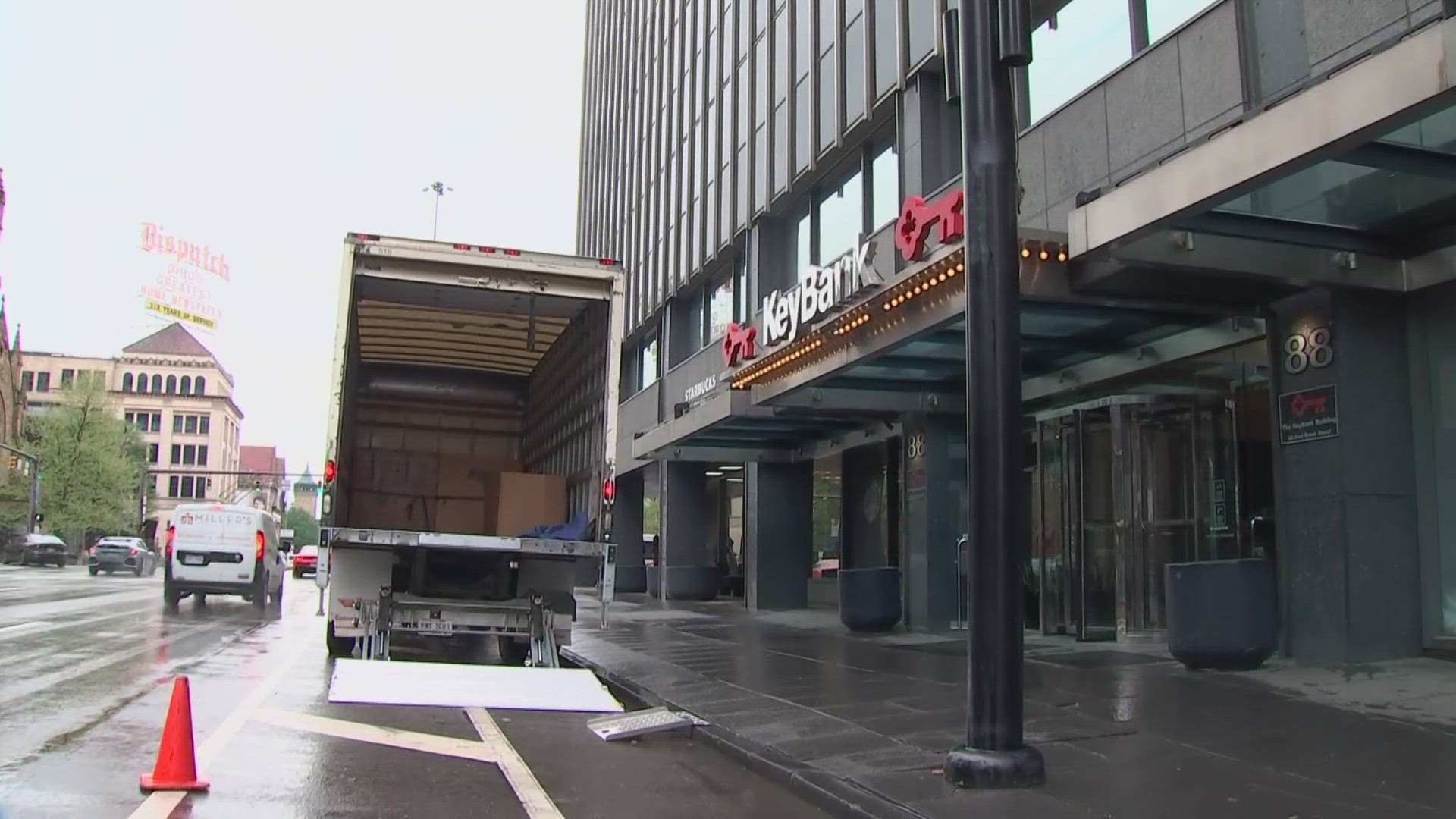 Several tenants in the KeyBank tower have moved out after complaints about unreliable services under new ownership.