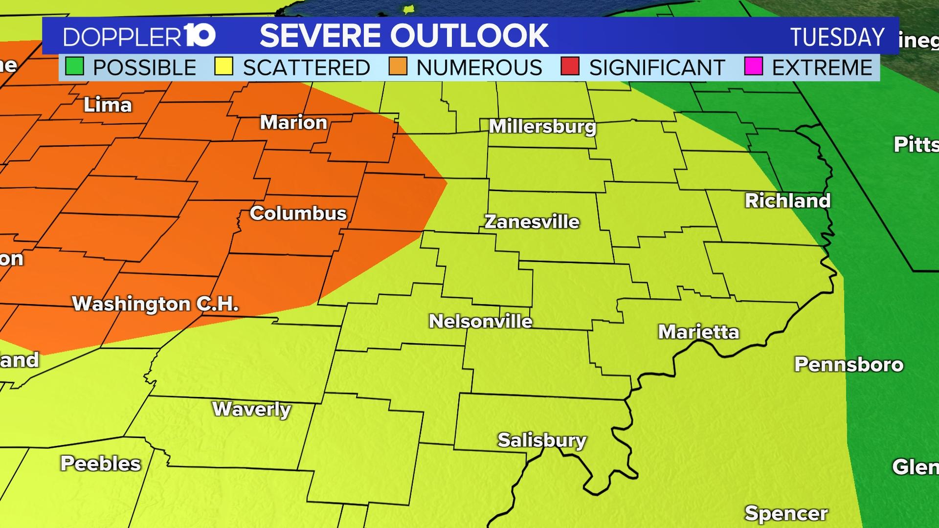 Severe Weather Outlook Timing Out Storms In Central Ohio 9820