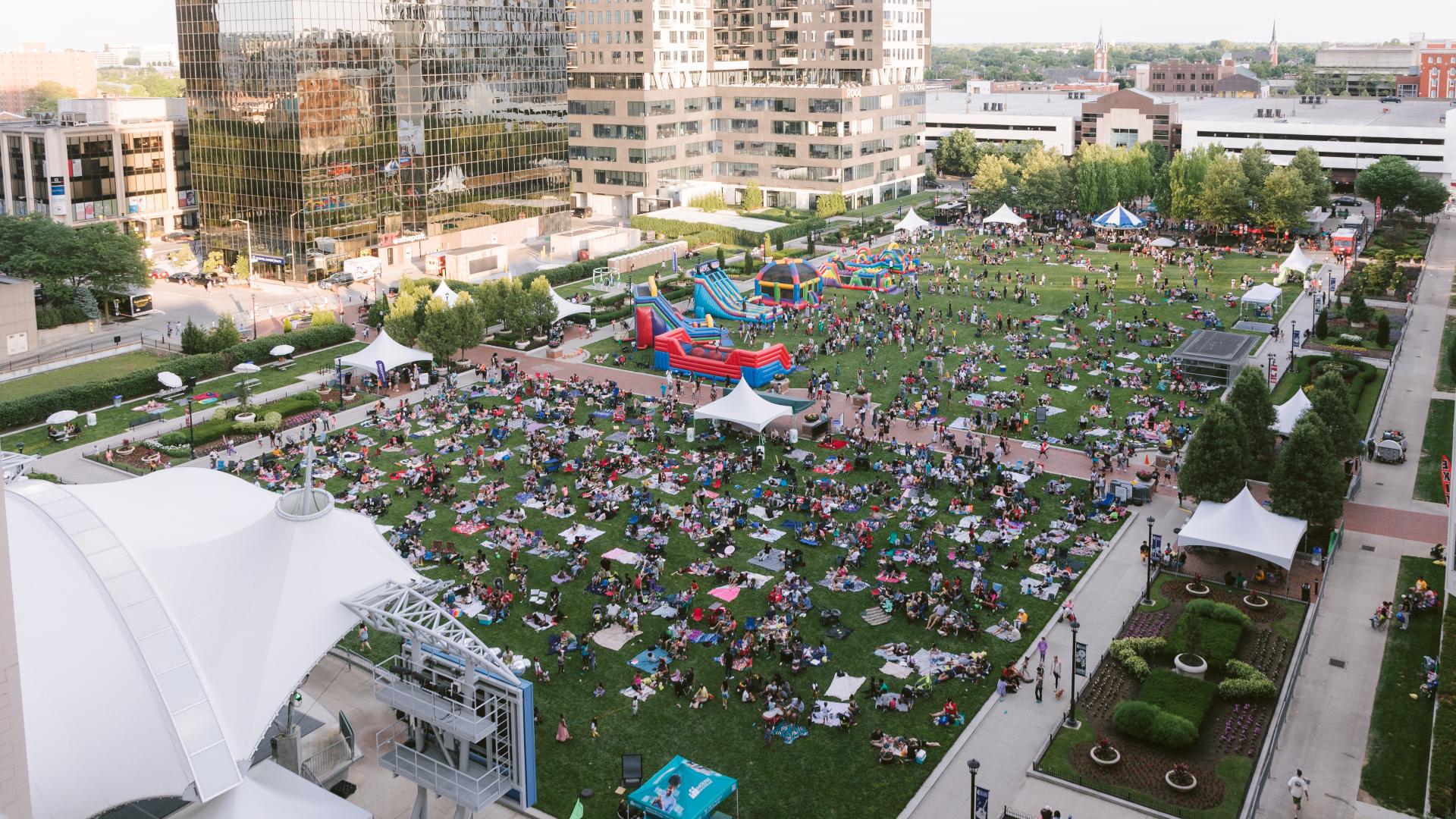 Starting April 17, visitors can experience food trucks, fitness classes, daily carousel rides and other family-friendly programming.