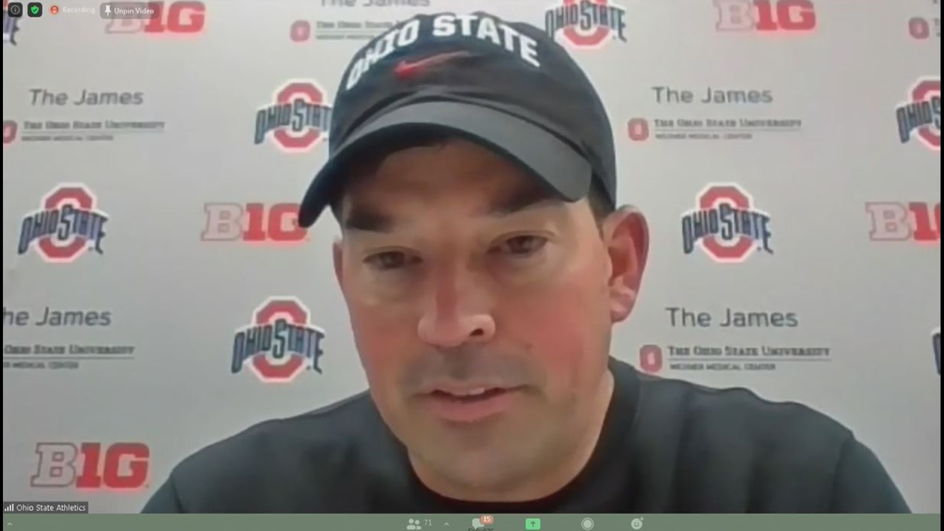 Ohio State's head coach discusses his team's 38-25 win over Penn State.
