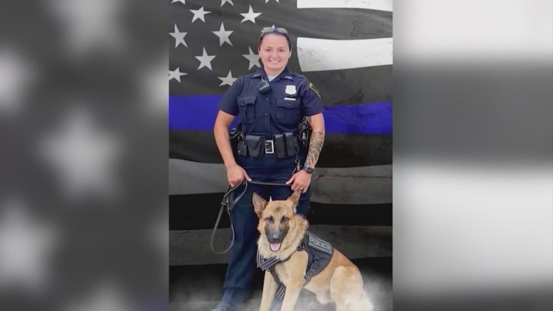 Officer Seara Burton was injured less than two weeks before her wedding, when a suspect shot her at a traffic stop.