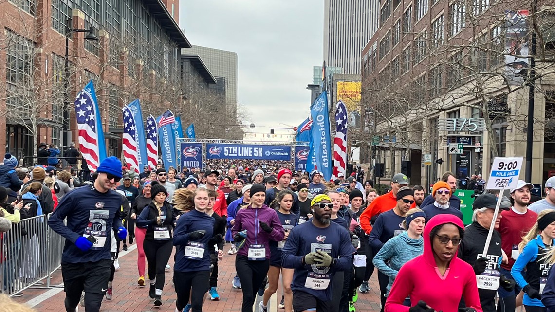 Thousands participate in Columbus Blue Jackets 5th Line 5K race | 10tv.com