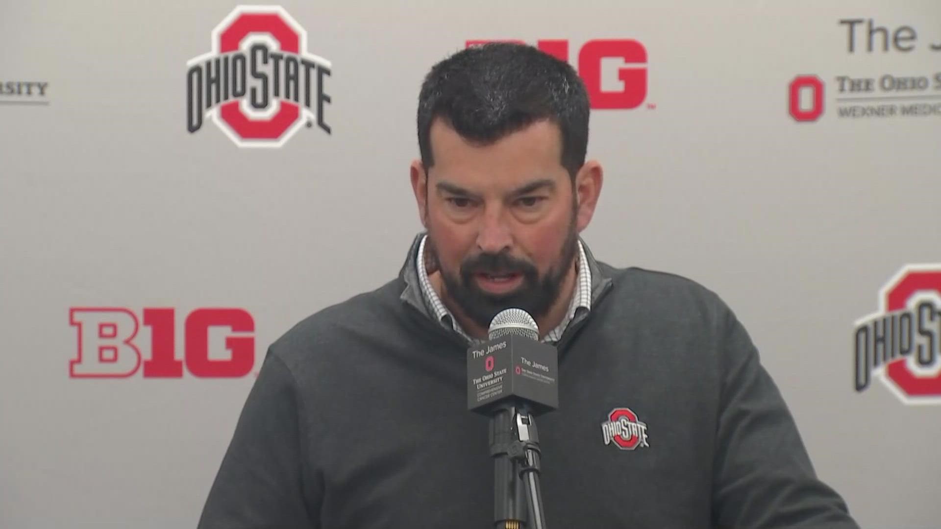 Head coach Ryan Day discusses Ohio State's upcoming matchup against No. 20 Penn State.