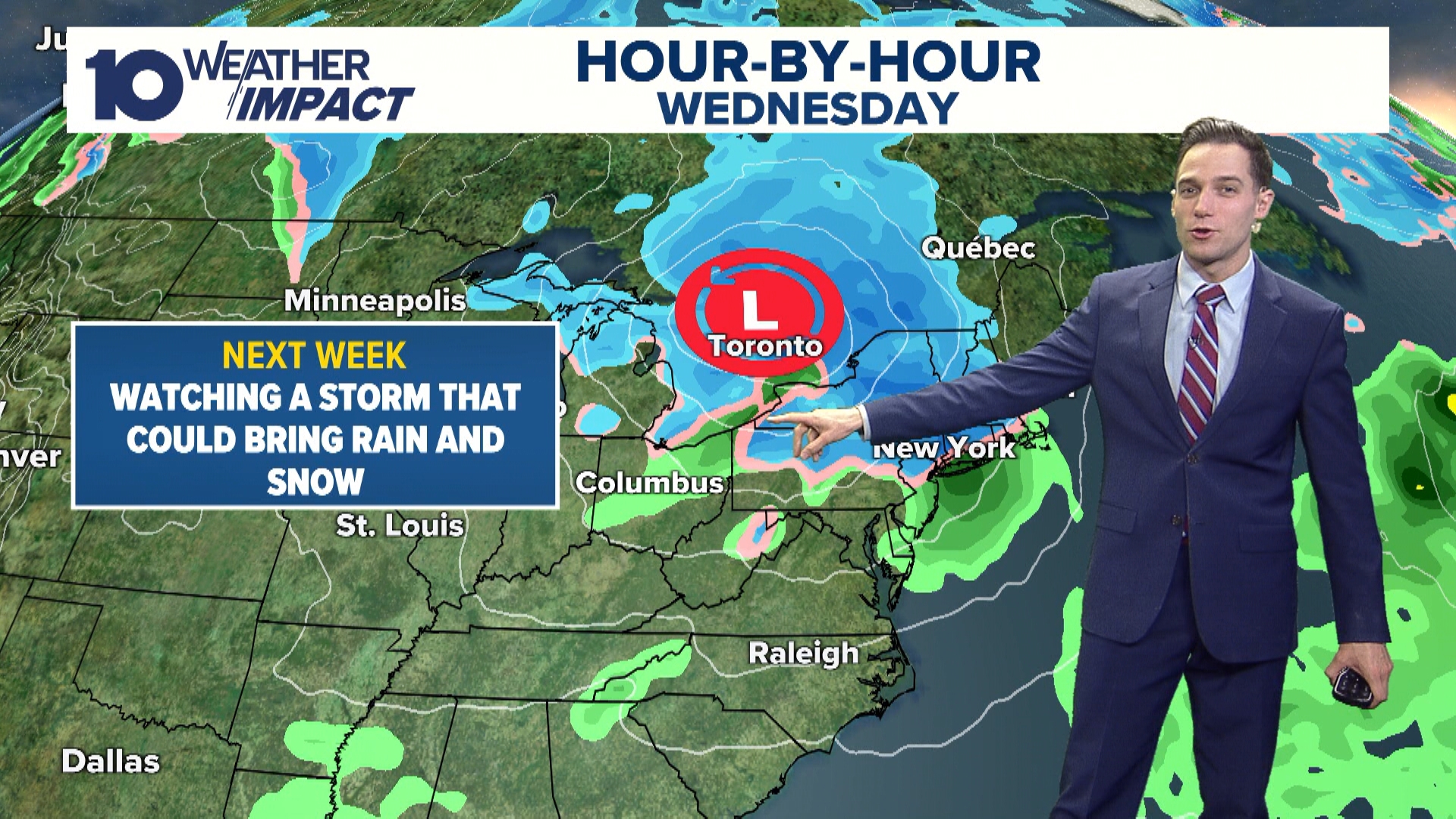 Meteorologist Dylan Robichaud shares all things weather with 10TV's Amy Steigerwald and you! Today's topics: forecast for The Game and more winter weather next week.