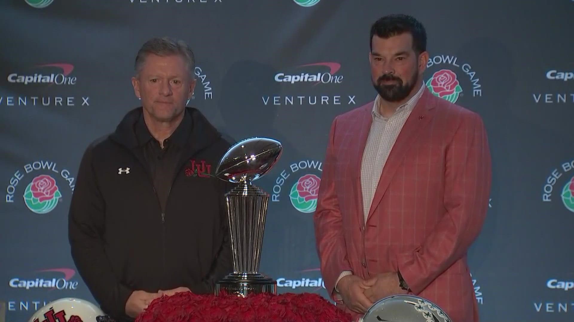 Ohio State head coach Ryan Day and Utah head coach Kyle Whittingham discuss Saturday's Rose Bowl matchup.