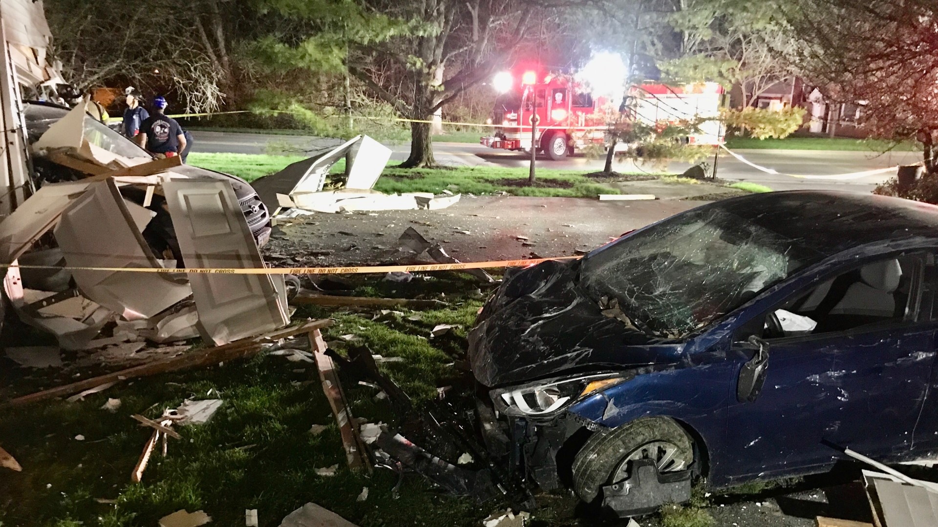 Columbus police said the crash happened just after 4 a.m. in the 2900 block of West Case Road. The driver of the vehicle then fled the scene, police said.