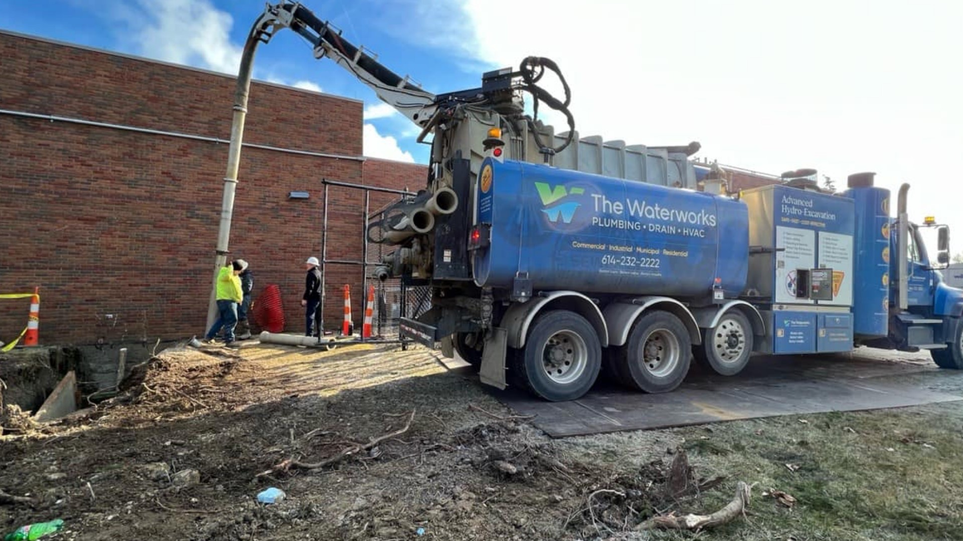 While the underground sewage pipe is being fixed, the school will remain open.