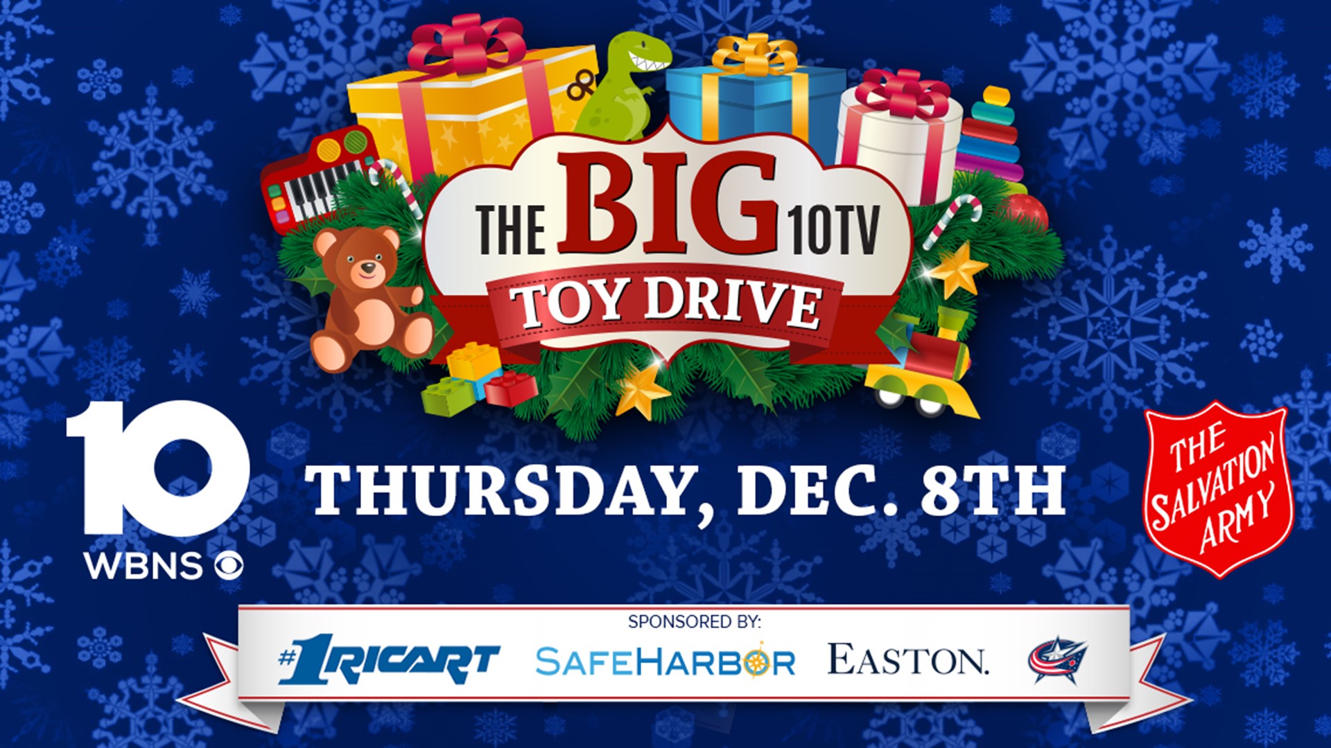 The Big 10TV Toy Drive supports the Salvation Army's Christmas Cheer program, a true holiday experience for families that may need a little help this time of year.