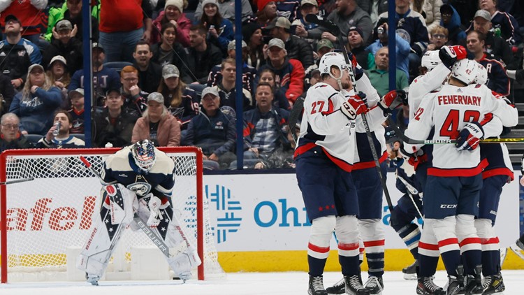 Capitals score 4 goals in the 2nd, beat Blue Jackets 6-2