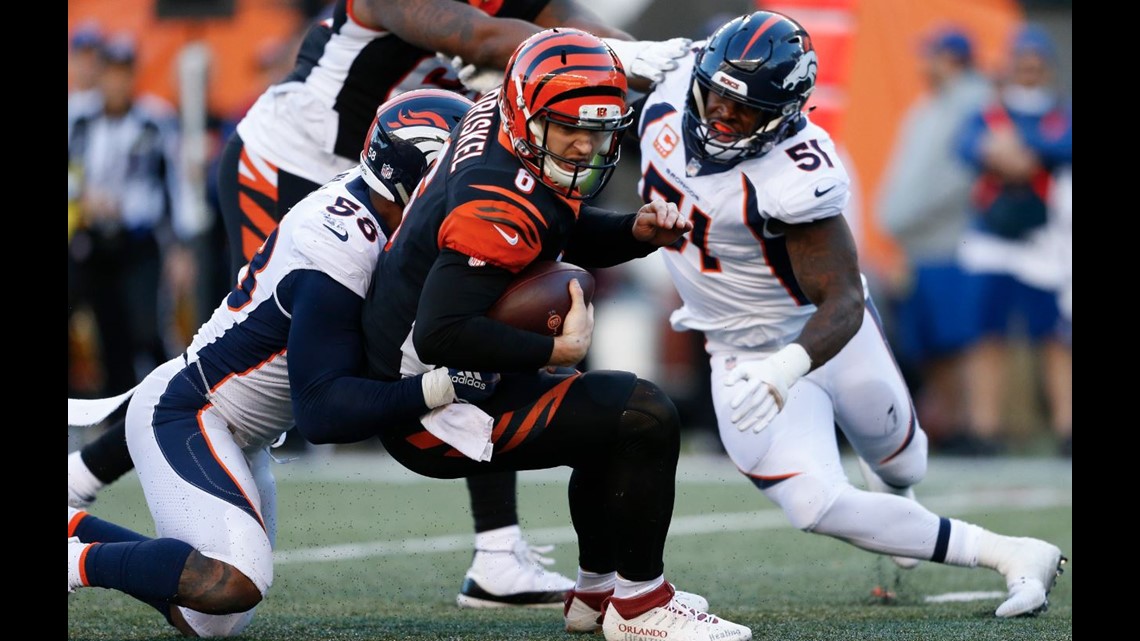 Lindsay leads Denver to 3rd straight win, 24-10 over Bengals