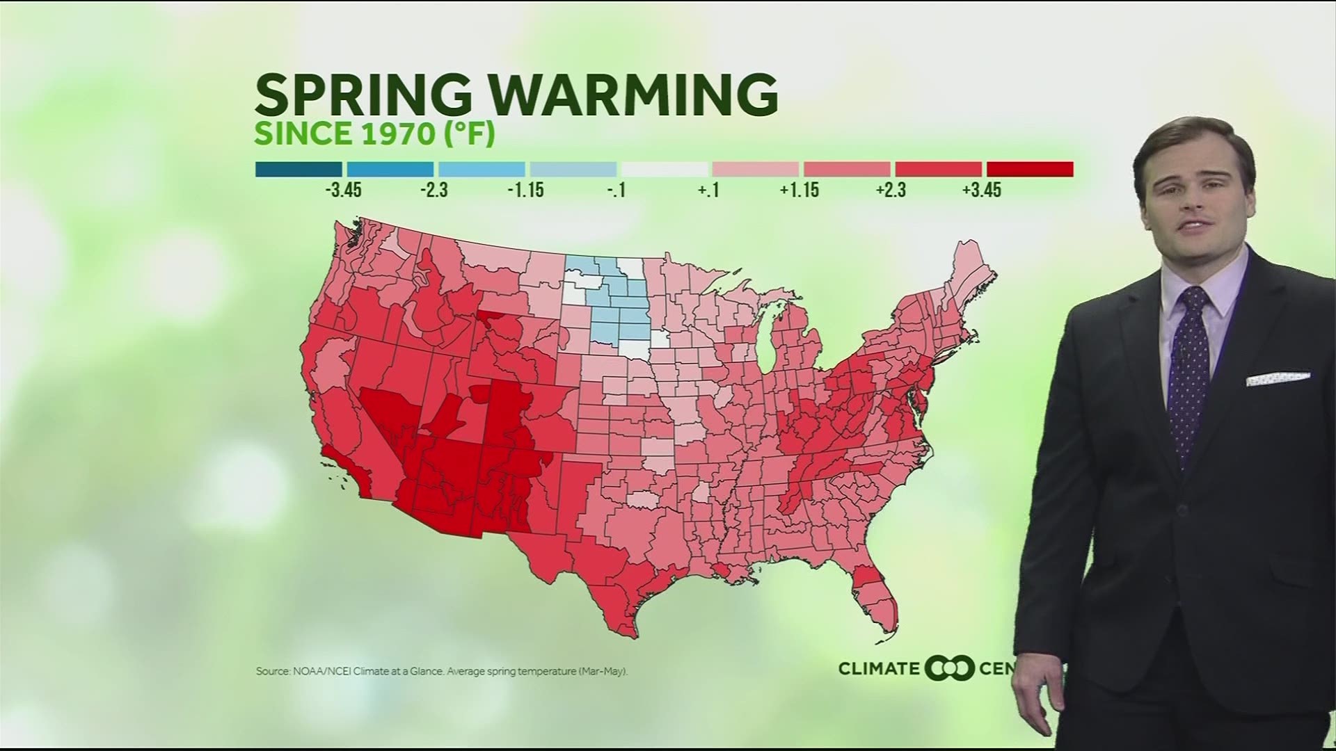 Climate Central released their 2021 spring package on Monday detailing how most of the United States has seen an increase in average temperatures since 1970.